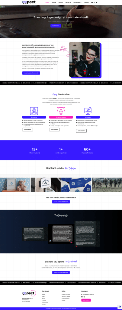aspect-design.ro - website de prezentare - realizat de wpteam.ro